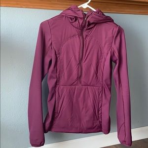 Lululemon quarter zip fitted plum hoodie.